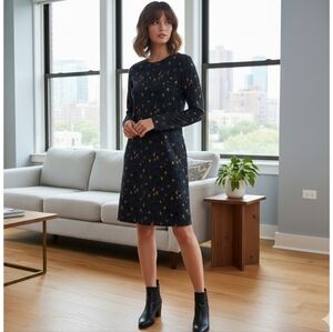 & OTHER STORIES Navy and Gold Dress SIZE 8